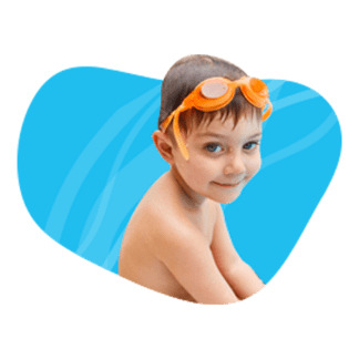 Boy enjoy swimming